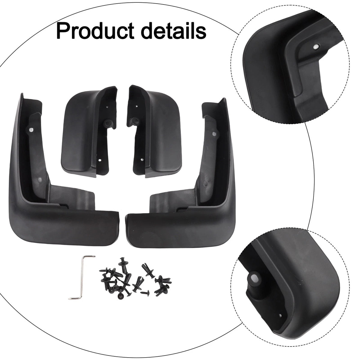 Set of 4 Mud Flaps for Off-road Use (Front & Rear)