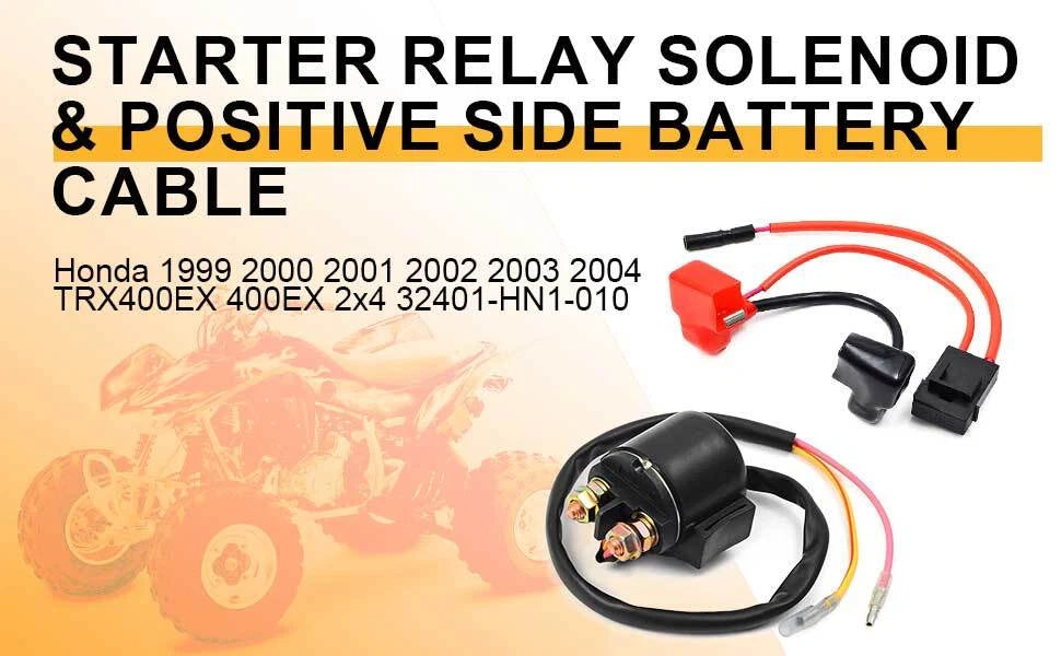 Starter Relay Solenoid Positive Side Battery Cable for Honda TRX400EX (1999–2007)