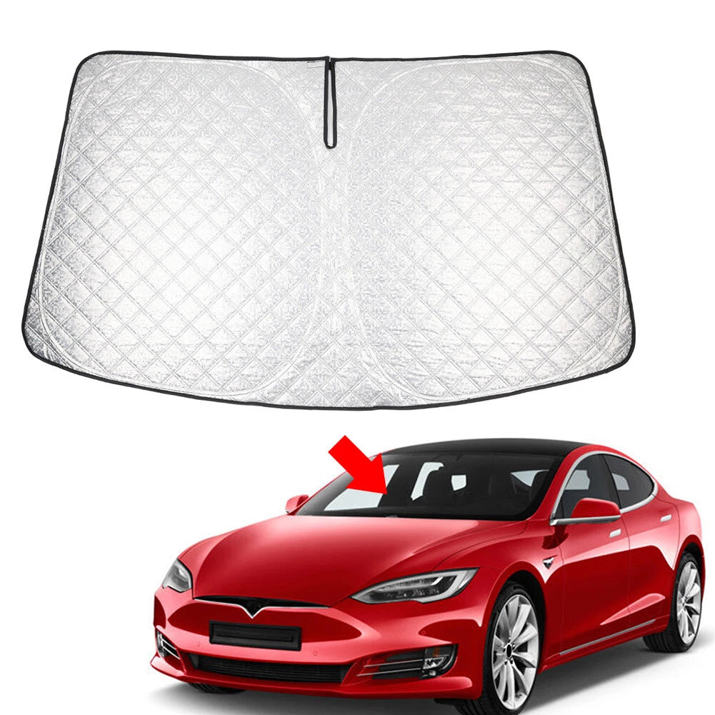 Foldable Windshield Sun Shade for Tesla Model S (2012–2025)