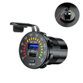 Fast Phone Charger Outlet QC3.0 PD Type-C USB with LED Voltmeter for SUV Boat