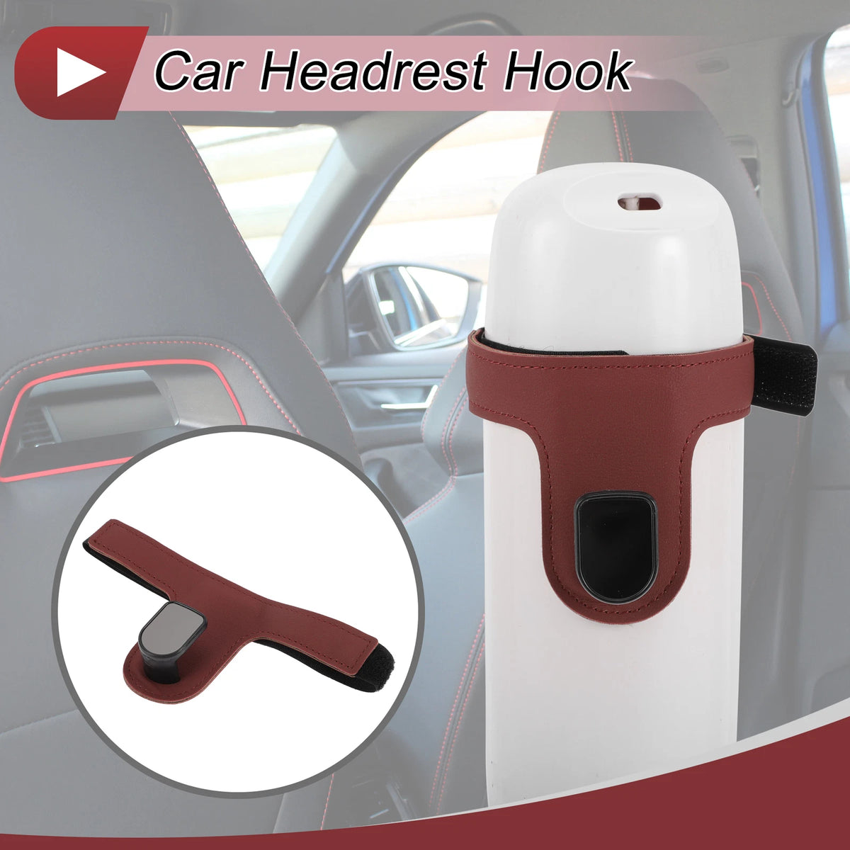 1 Pcs Universal Car Seat Headrest Hook for Purses and Bags (5.91"x2.95")