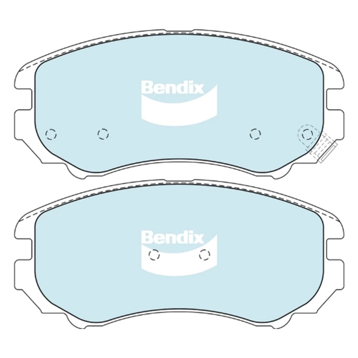 Set of 4 Bendix GCT Front Disc Brake Pads for Kia Sportage (2006–2010)