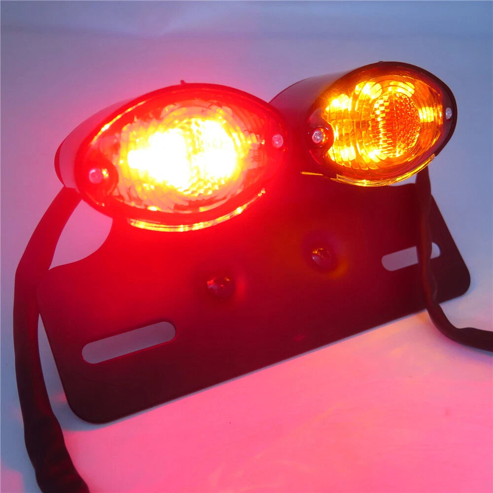 Custom Motorcycle Brake License Plate Tail Light with Turn Signal