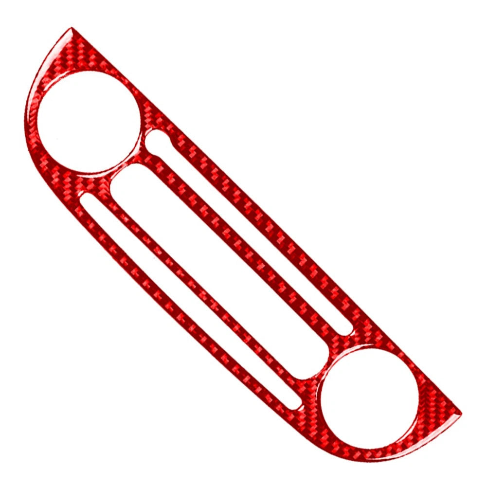 Carbon Fiber Control Panel Cover for Fiat 500 (2012–2015) Red