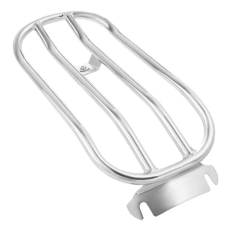 Chrome Solo Seat Luggage Rack for Harley Softail Fat Boy Breakout (2018–2025)