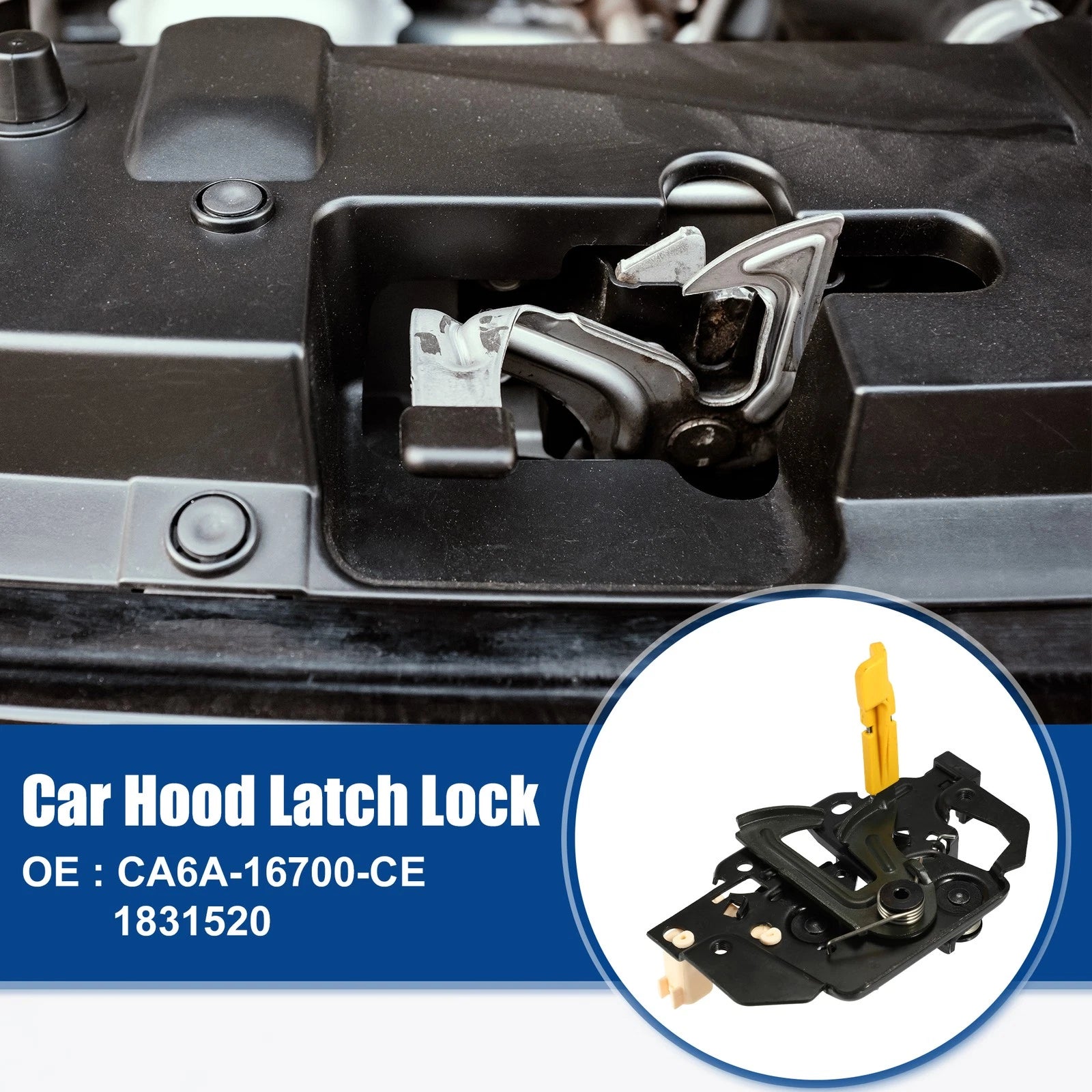 Hood Latch Lock Replacement for Ford Fiesta (2008–2012) Black