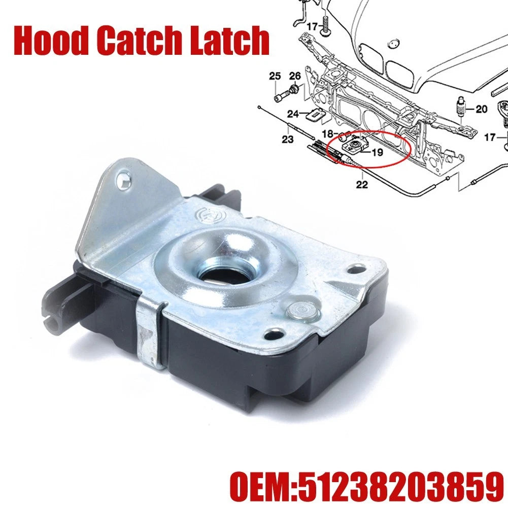 5X Bonnet Lock Catch Latch for BMW E39 (1996–2004)
