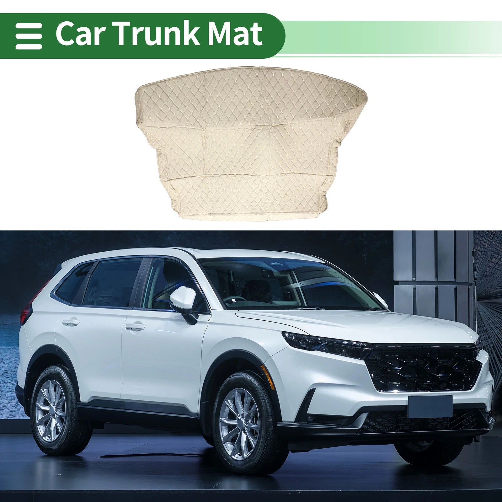 Cargo Liner Trunk Mat 3D Diamond for Honda CRV 2012–2016 Beige XPE