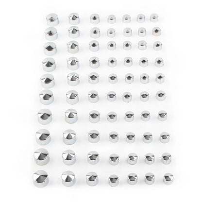 Chrome Engine Bolt Covers Kit for Harley Softail, Electra, Street Glide, Road King