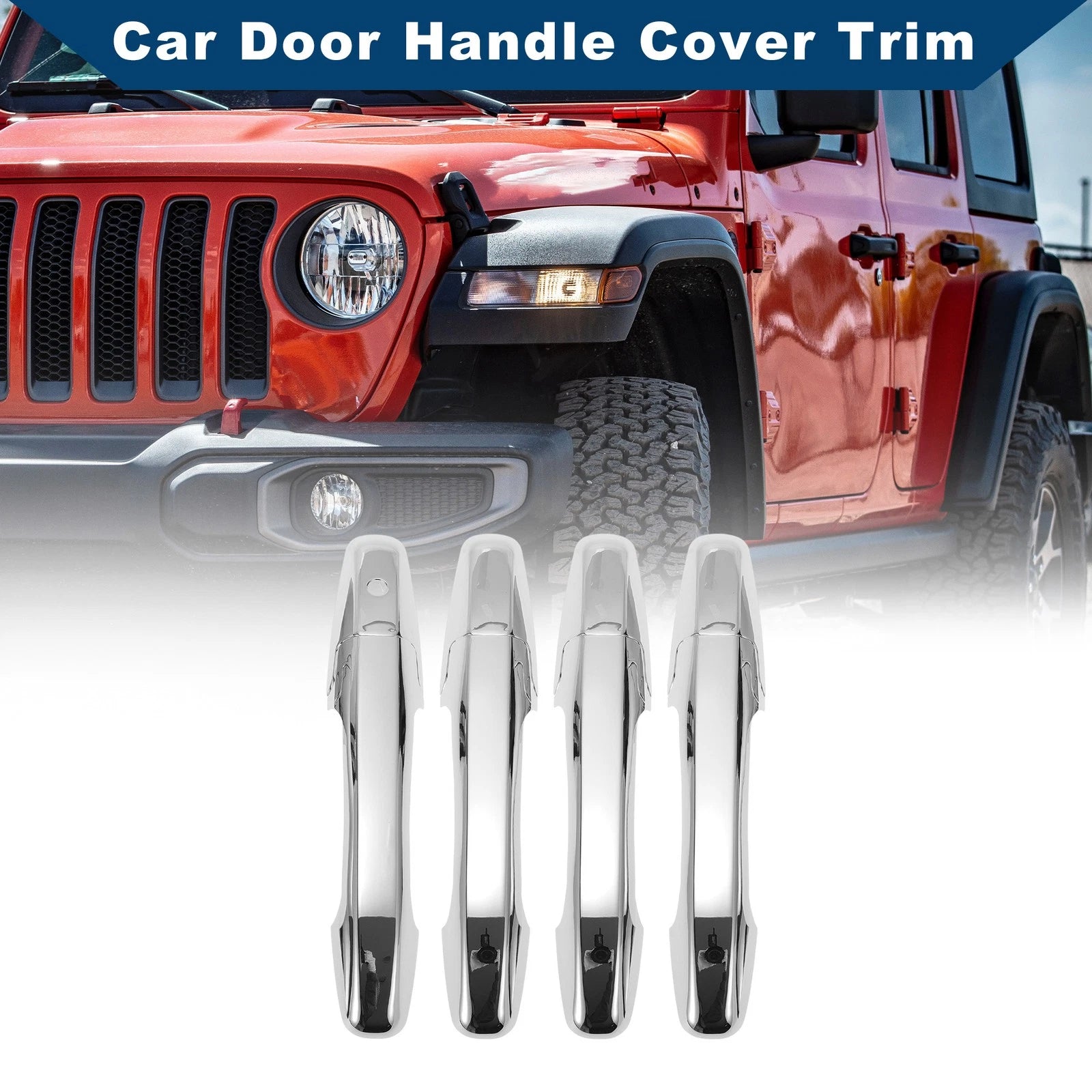 Car Door Handle Cover Trim Replacement for Honda Civic 2006–2011 Silver Tone