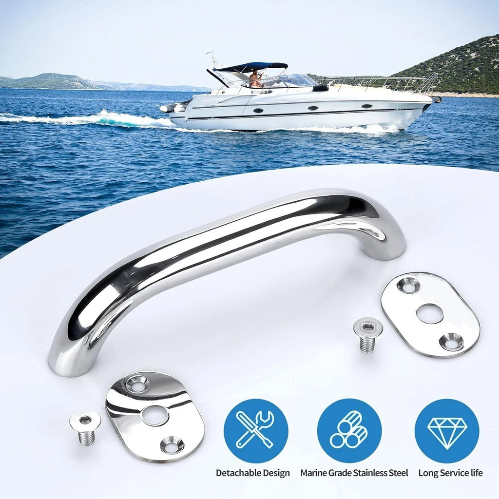 2 Pack Stainless Steel Polished Grab Handle for Boat (Marine)