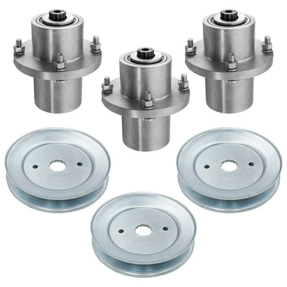 Deck Spindle with Pulley 54 Inch Replacement for Hustler Fastrak (2022–2024)