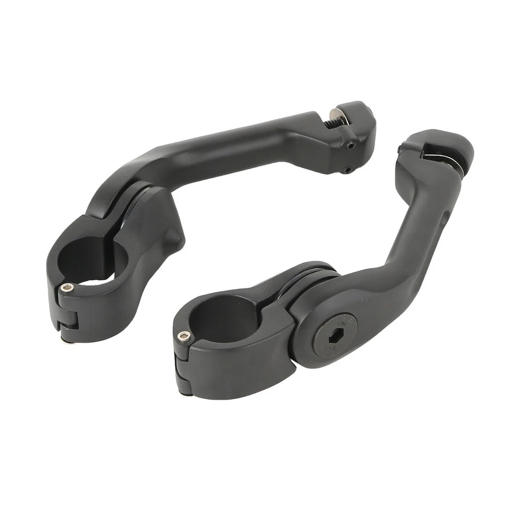 Angled Highway Engine Guard Bar FootPeg Mount for Harley (1 1/4")