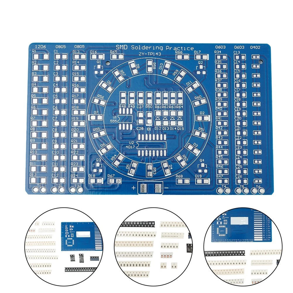 Electronics Project Kit for DIY PCB Practice (No Known Part Numbers)