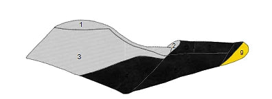 Seat Cover for Seadoo RXP-X (2012–2017) - Blacktip Silver Black Yellow 260 300