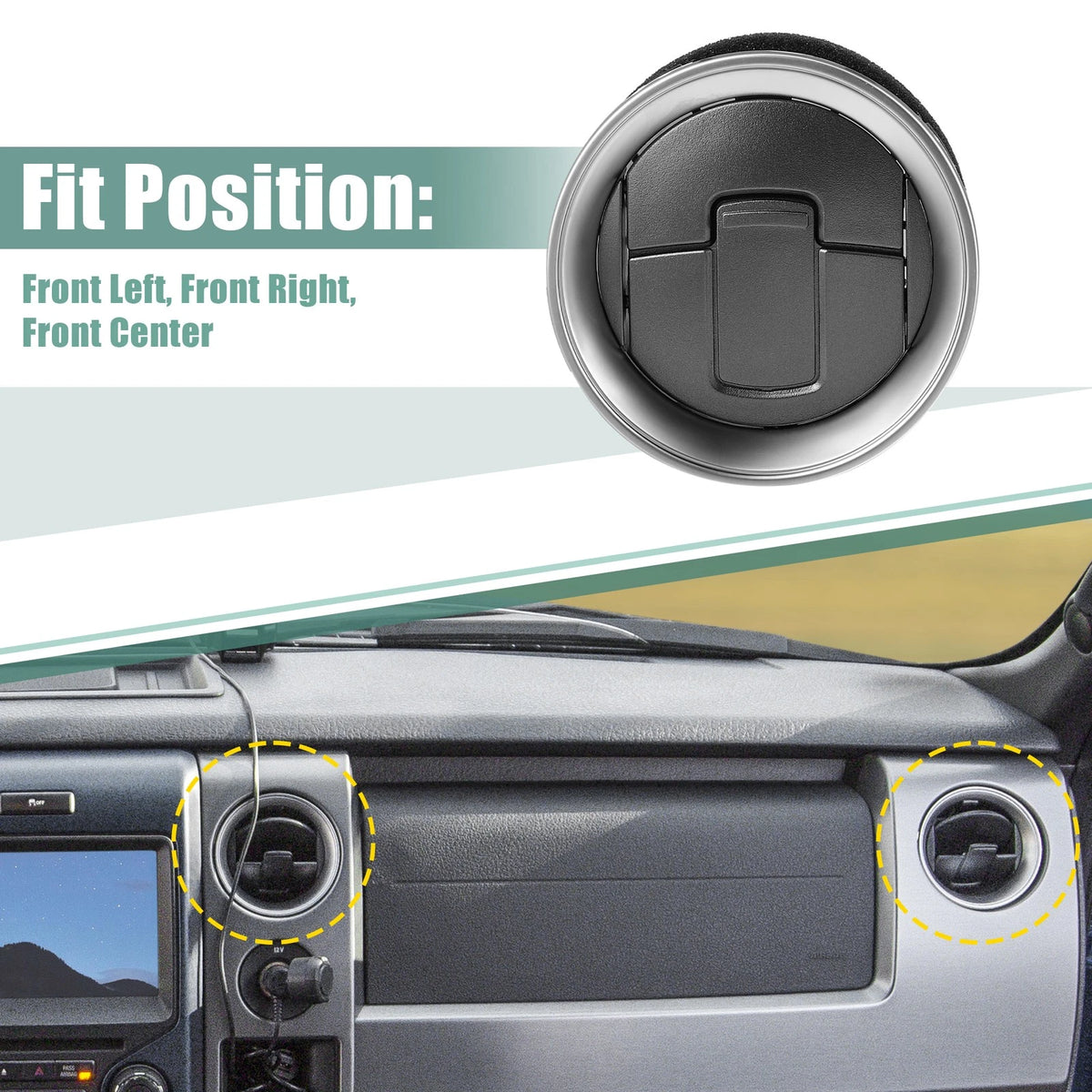 4 Pcs Front Dashboard Air Vent Heater for Ford F-150 (2012–2014)