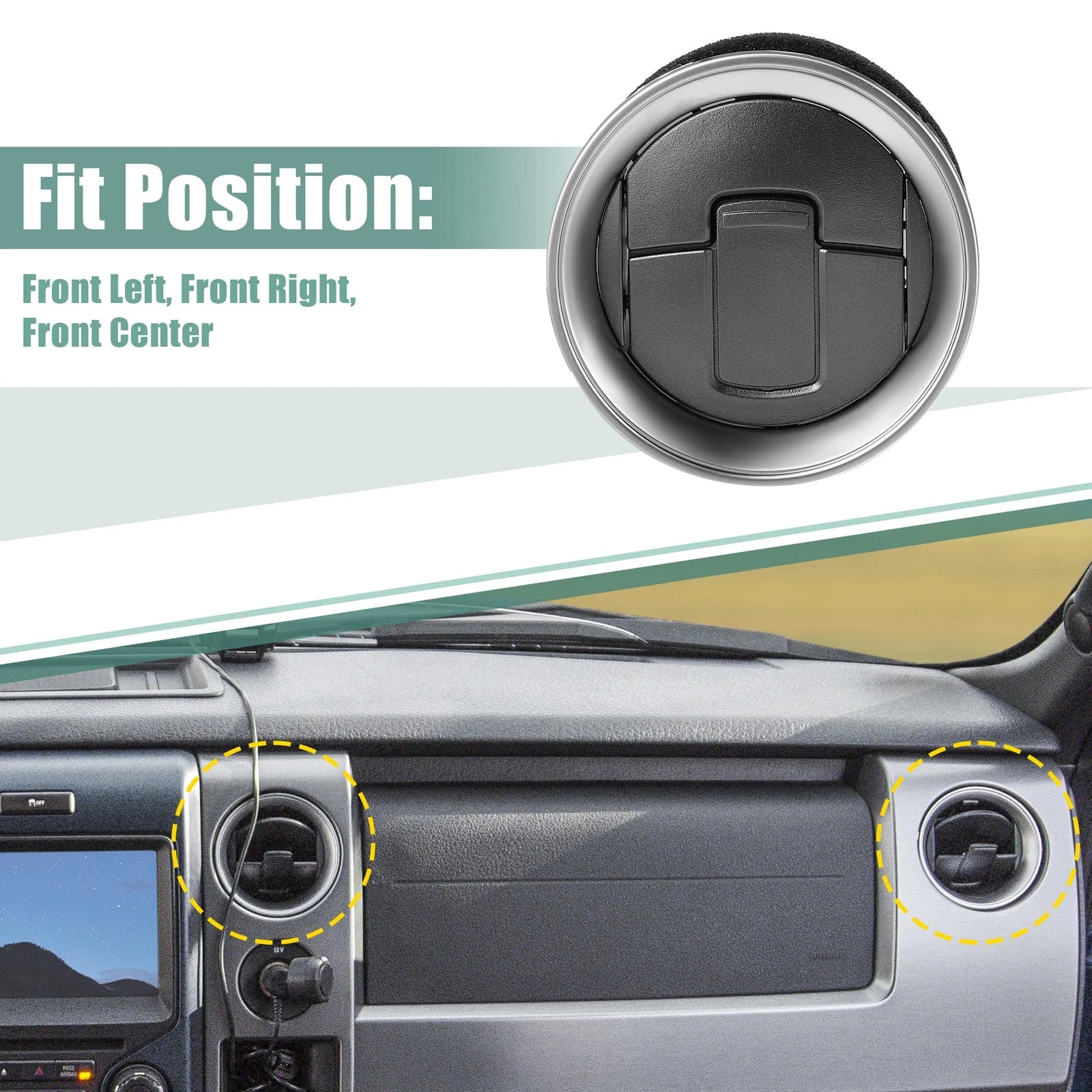 4 Pcs Front Dashboard Air Vent Heater for Ford F-150 (2012–2014)