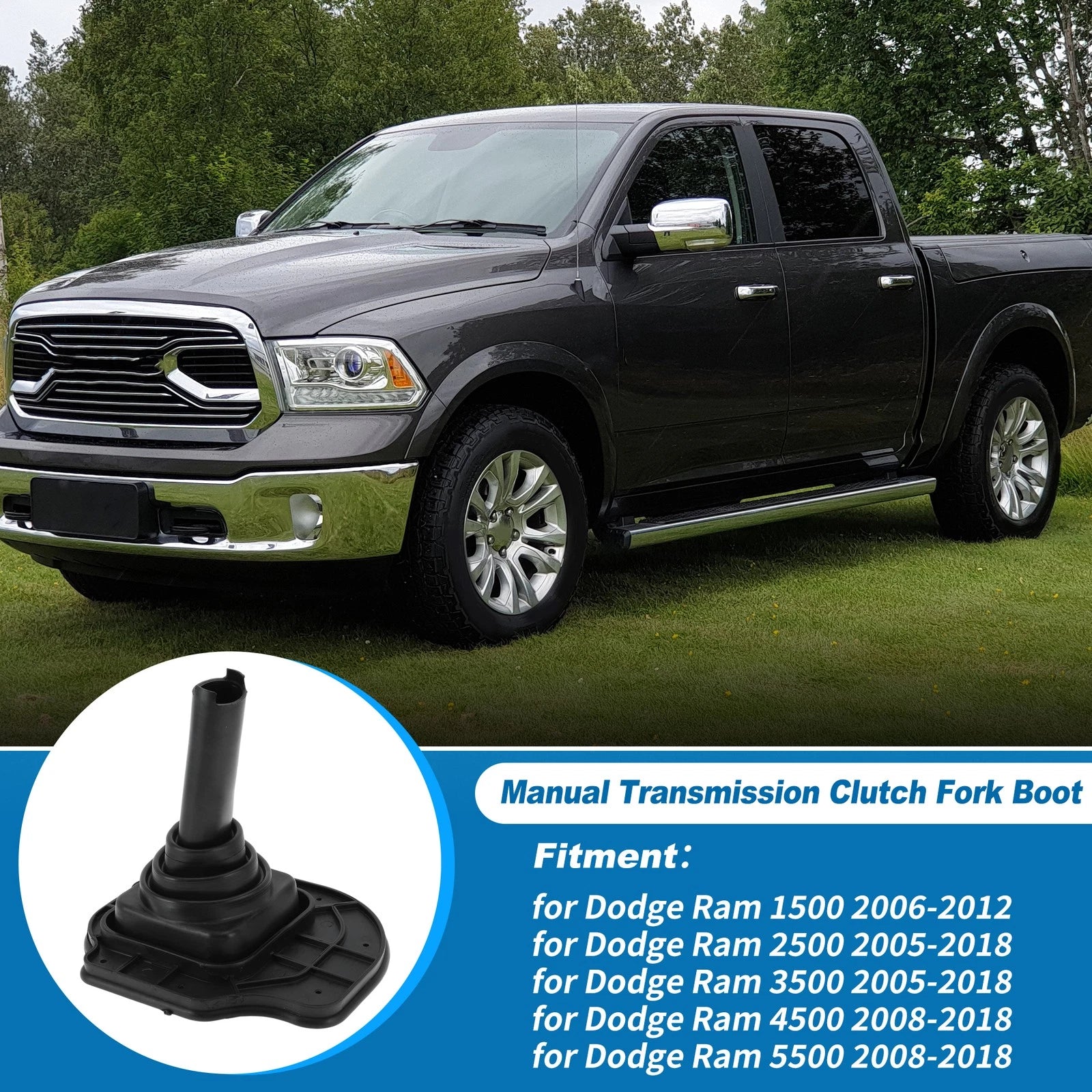 Gear Shifter Lever Lower Boot Replacement for Dodge Ram 1500 2500 3500 (2013–2024)