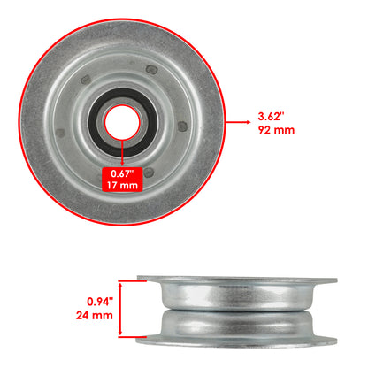 Deck Idler Pulley Replacement for John Deere 102 105 107 108 115 125 (2000–2010)
