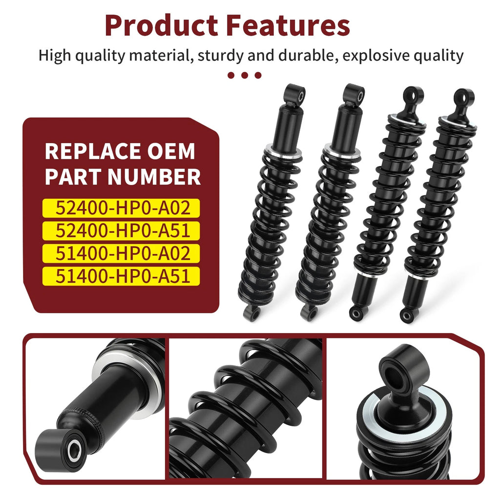 Set of 2 Front & Rear Shock Absorbers for Honda Foreman 500 4x4 ES (2005–2011)