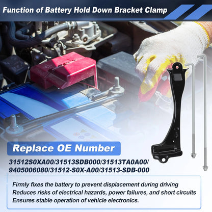 Battery Hold Down with 304 Stainless Steel J Bolt for Honda Odyssey (1999–2017)