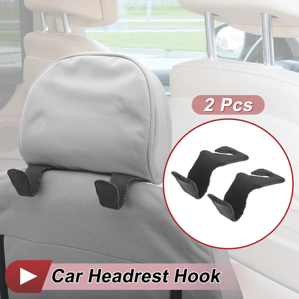 2 Pcs Universal Car Seat Headrest Hook for Hanging Purses (4.13"x1.73")