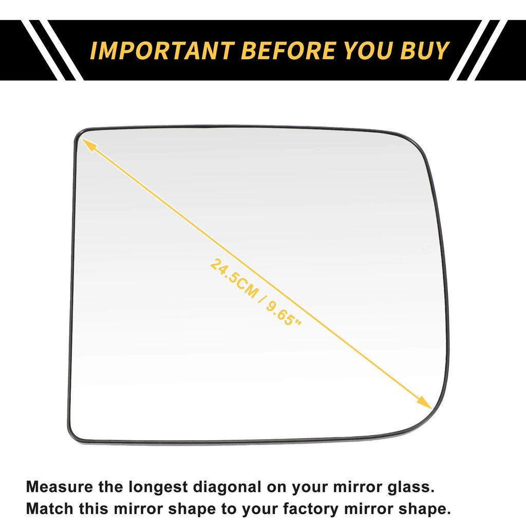Left Side Mirror Glass for Ram 1500 2500 3500 (2016–2018) No. 68067729AA