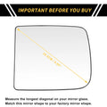 Left Side Mirror Glass for Ram 1500 2500 3500 (2016–2018) No. 68067729AA