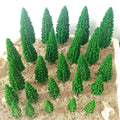 30Pcs Mix Size Tree Model Train Railroad Wargame Diorama Scenery Landscape Scale