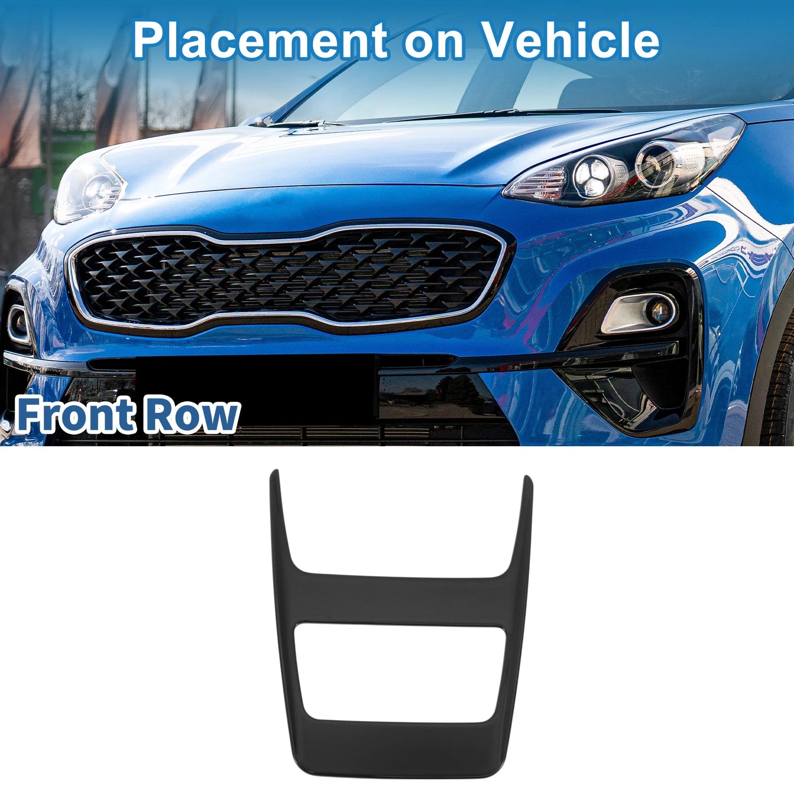 Front Row Light Trim Bezel Replacement for Toyota Harrier (2020–2020) Black