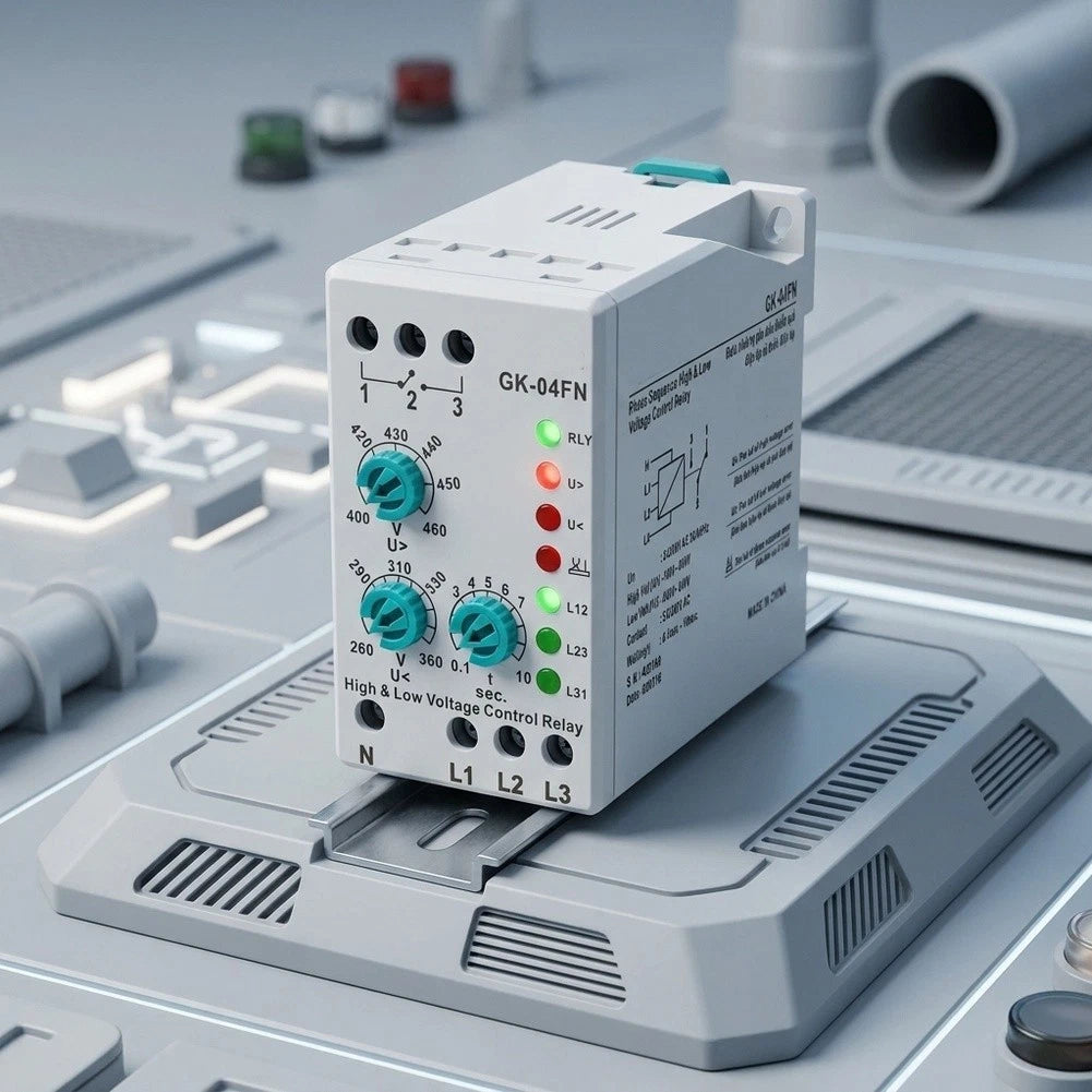 Voltage Relay GK-04FN for 3x380V AC Networks with Neutral Protection