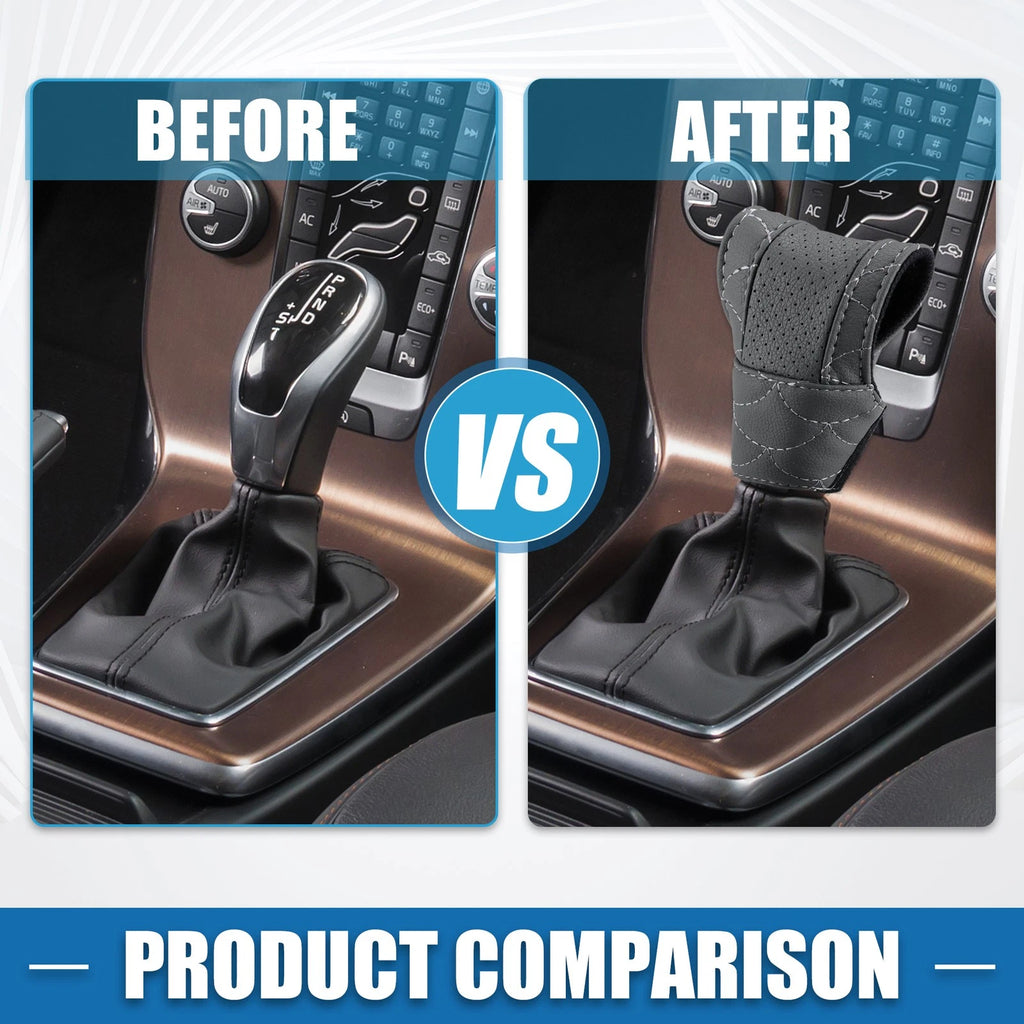 Shift Knob Cover for Universal Vehicles - Gray Trim