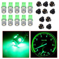 10X Safe Green 194 LED Bulbs for Instrument Panel Cluster Dash Lights