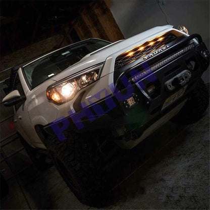 4PCS Smoked Lens Front Grille Amber Lights Kit for Toyota 4Runner (2014–2019)