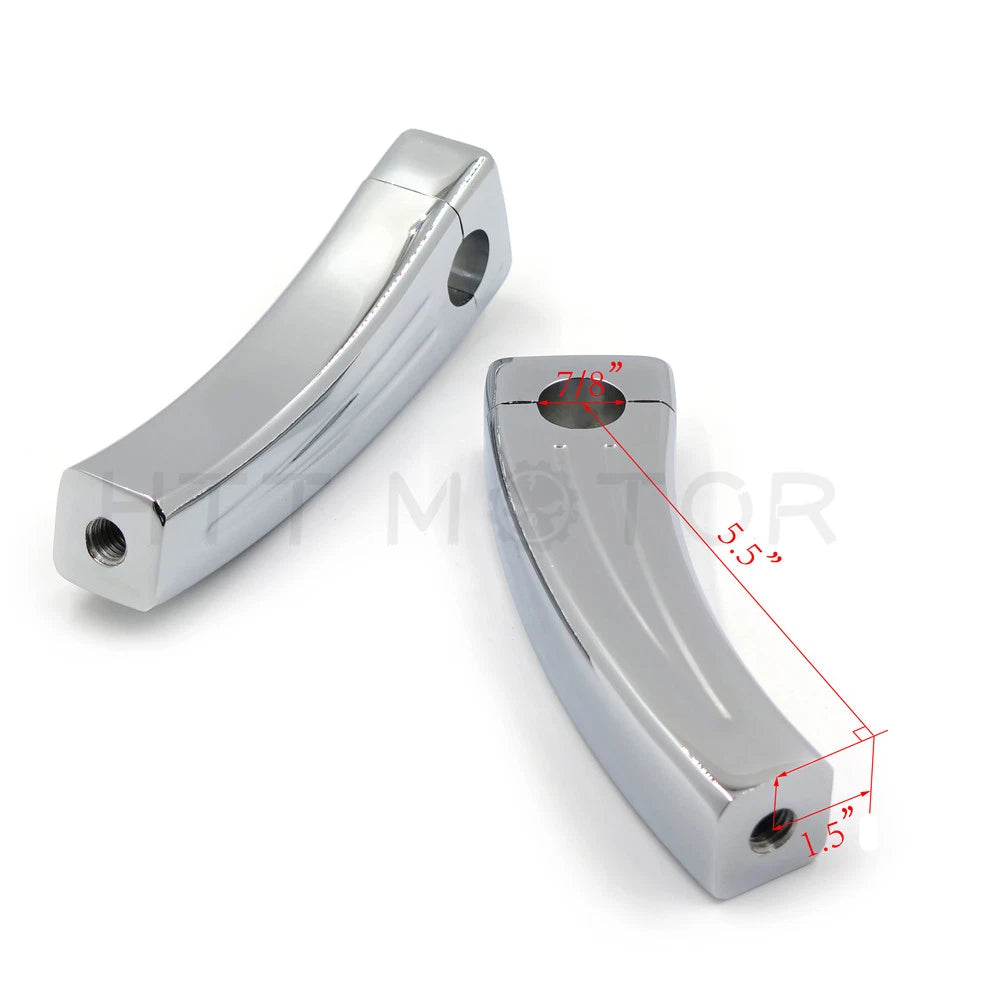 5.5" Chrome Handlebar Pullback Risers for Motorcycle Cruiser (7/8" Bar)