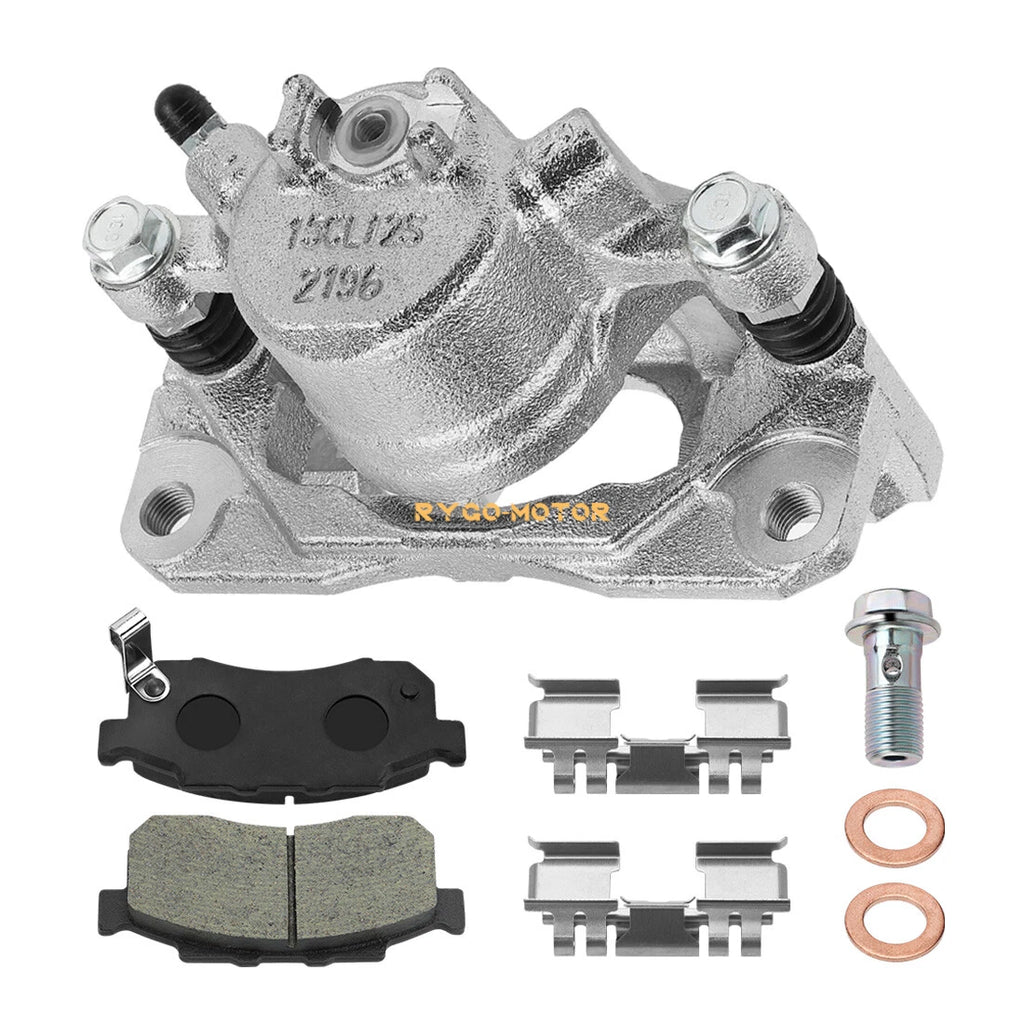 Front & Rear Brake Calipers w/Pads for Honda Pioneer 500 520 (2016–2023)
