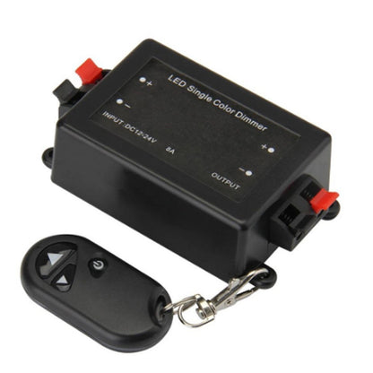 LED Light Dimmer 8A RF 433MHz Wireless Remote Controller DC 12V-24V