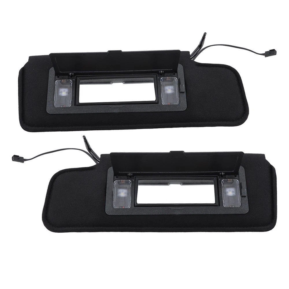 2X Sun Visor Pair with Vanity Mirror LED Light for Chevy Corvette C4 (1984–1996)