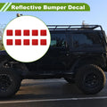 Reflective Bumper Decal for - Red Square Rhombus Grid