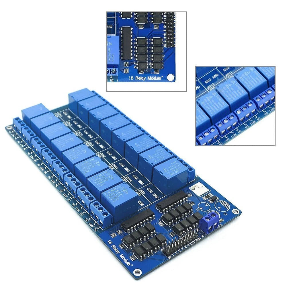 5V Relay Shield Module with Optocoupler for 16-Channel (16-Channel)