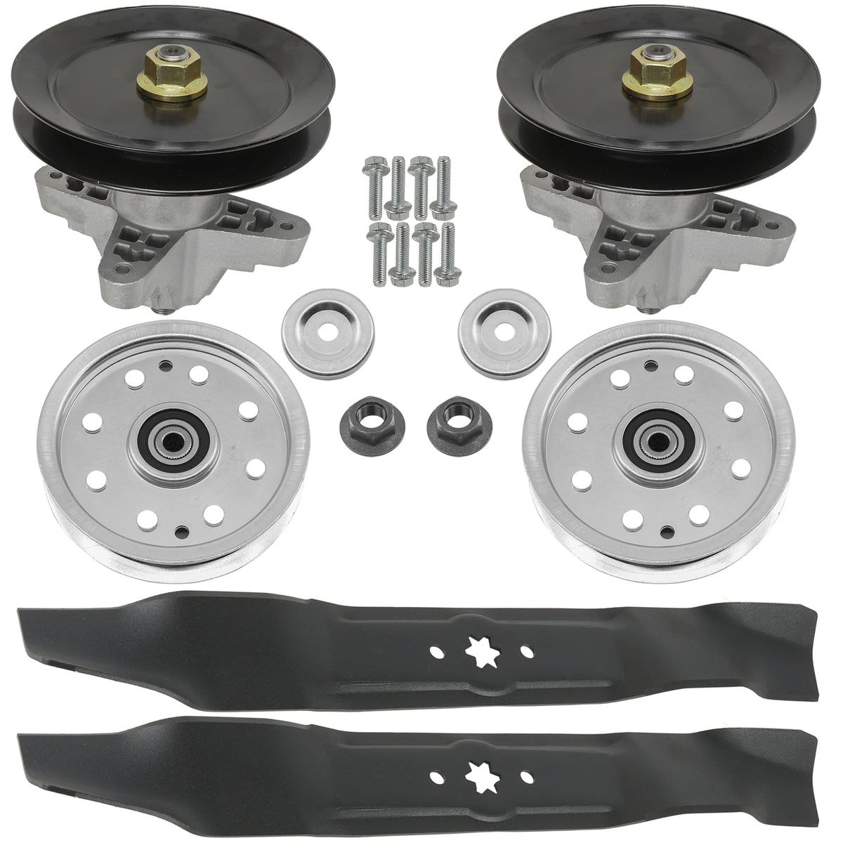 Deck Spindle Pulley and Blade Replacement for MTD Toro Cub Cadet Ryobi 42" (2005–2018)