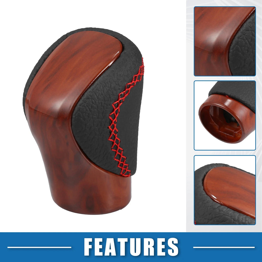 Gear Shift Knob Replacement for Lexus Wood Grain with Red Thread (2010–2018)