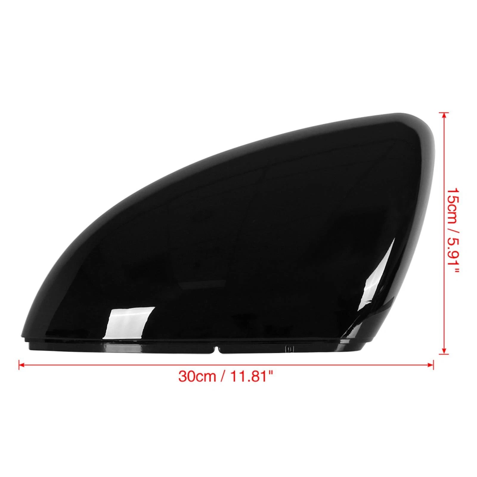 Rear View Mirror Cover Cap Glossy Black Replacement for Volkswagen Golf 7 (2015–2021)