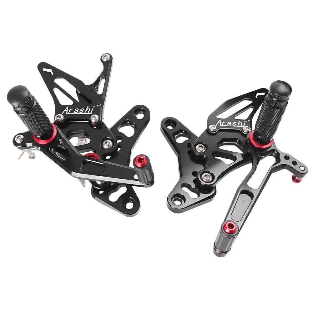 Rearset Foot Pegs for Suzuki SV650/S60S (2017) Black CNC