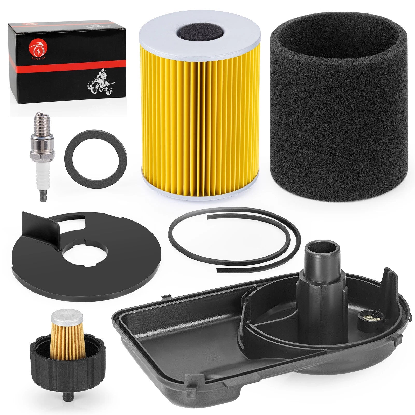 Air Filter, Cover Cap, Fuel Filter w/Seal for Yamaha Golf Cart G2-G11