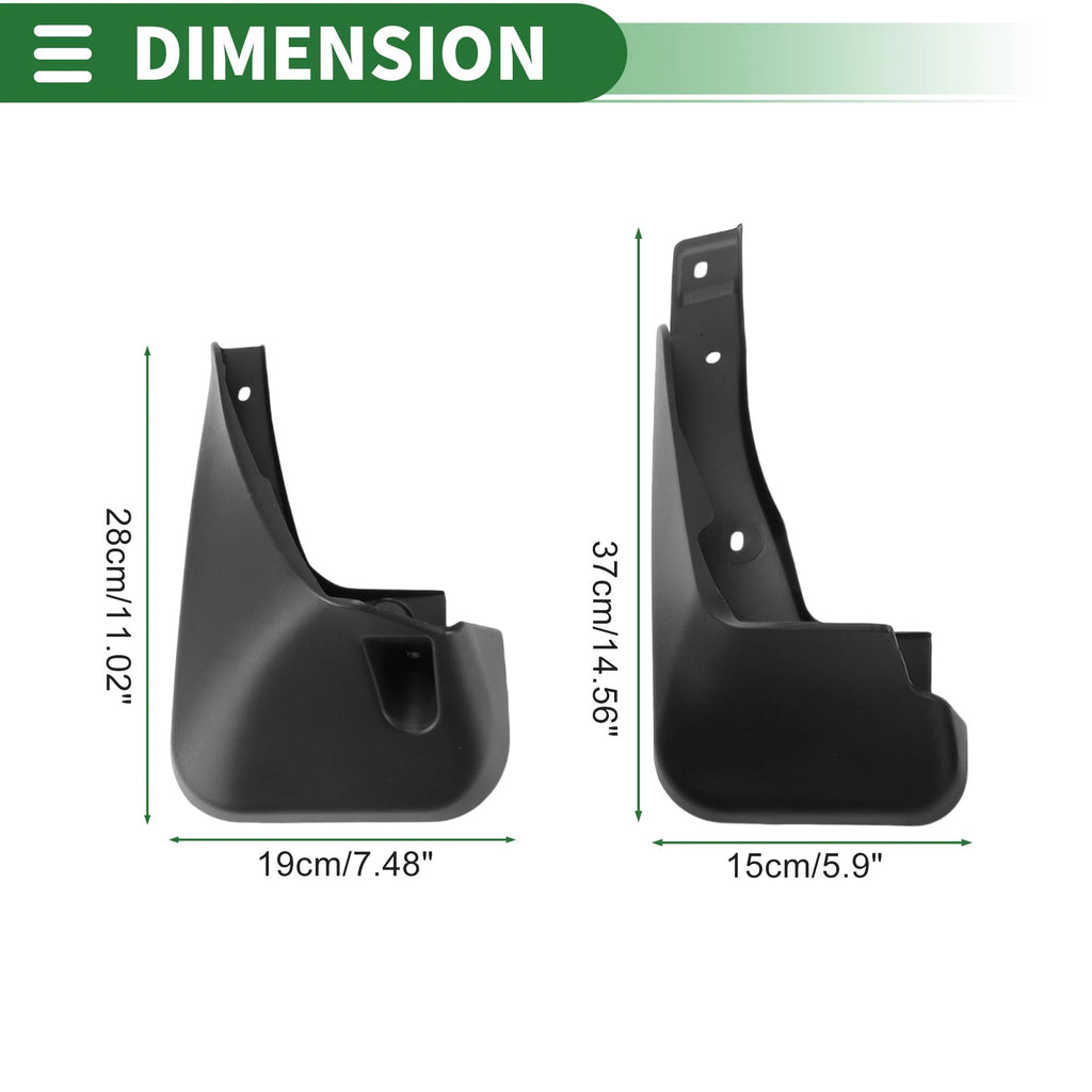 Mud Flaps Splash Guards Front and Rear for Lexus NX 2014–2016