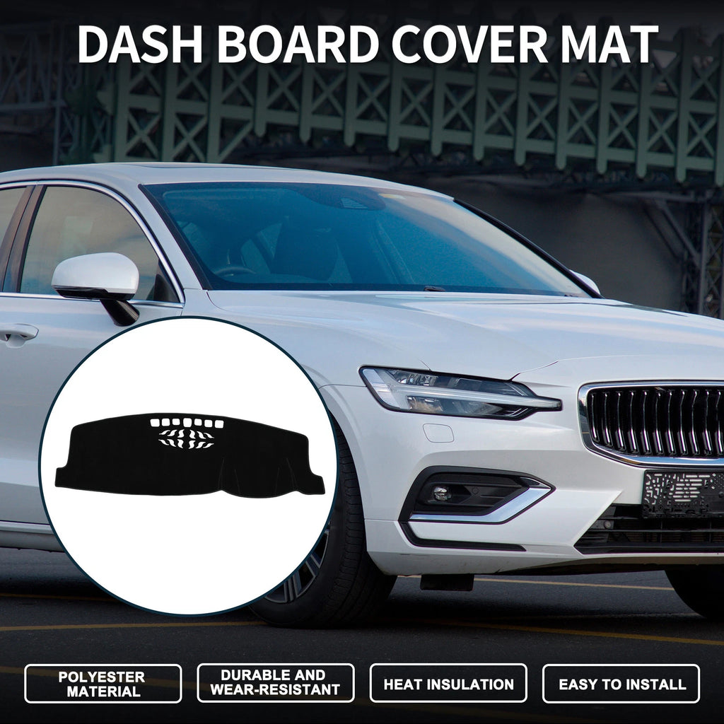 Dashboard Cover Mat for Volvo S90 (2017–2019) Sun Protector Black