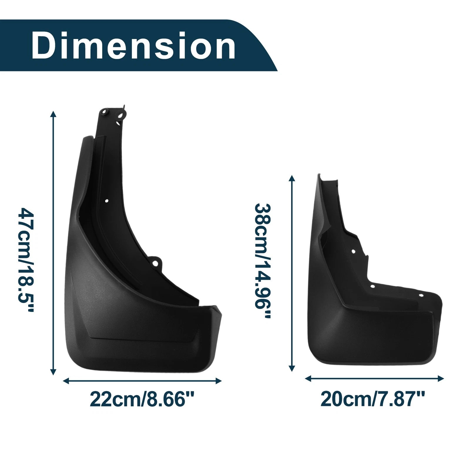 Mud Flaps Splash Guards Front for Mercedes Benz GLE (2016–2023)