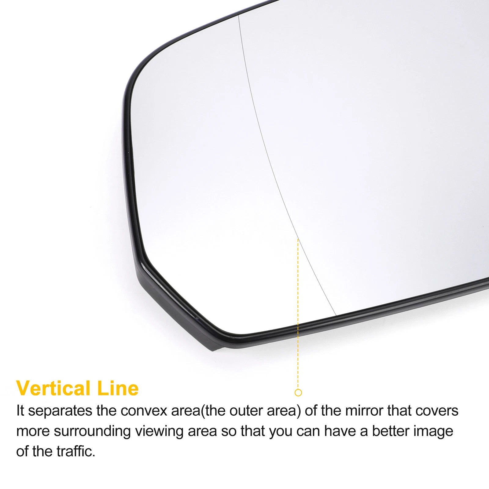 Left Side Heated White Mirror Glass for Mercedes GL-Class GLK-Class (2006–2015)