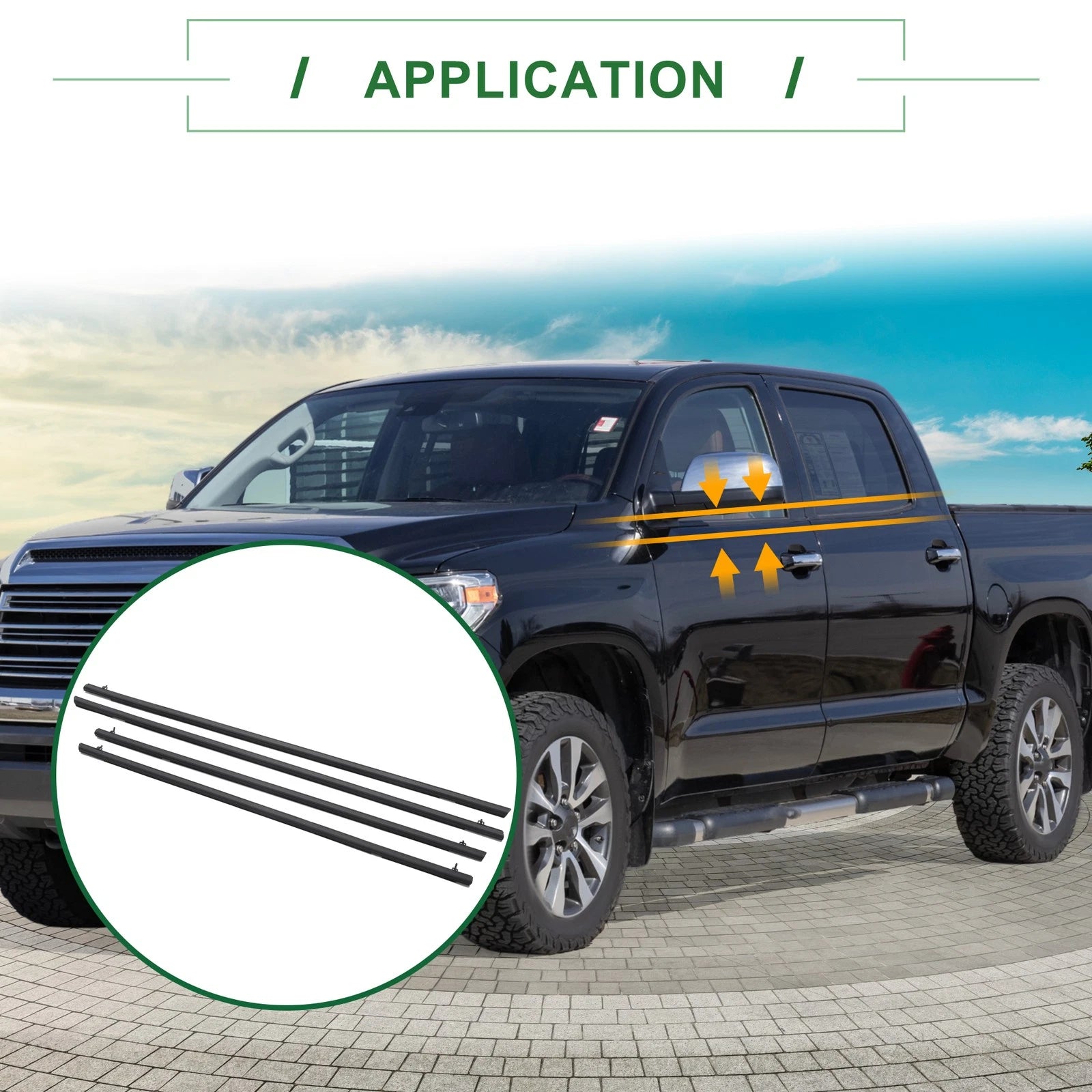 Window Weatherstrip Seal Set Front Pair for Honda Civic (2006–2011)